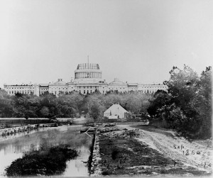 Washington City Canal running through what is now the Mall.