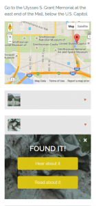 Scavenger Hunt for the Ulysses S. Grant Memorial.