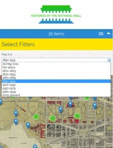 Selecting historical map layers